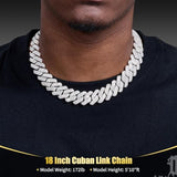 Ucciyo VVSI 20MM Moissanite Chain For Men Luxury Cuban Link Chain
