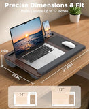 Lap Desk with Cushion, Large Laptop Desk for Adults, Up to 17" Laptop Tray for Bed with Wrist Rest