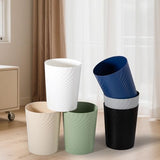 UUJOLY Bathroom Small Trash Can with Trash Bag Plastic Garbage Can Round Waste Basket for Bathrooms (White)