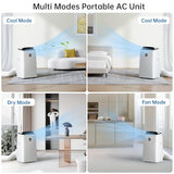 Humhold 14000BTU Portable Air Conditioners Inverter Technology,Dual Hose Fast Cooling Portable AC Unit for Large Room up to 700 sq.ft, w/t Dehumidifier & Fan, (42dB) Quiet Sleep Mode, Remote Control