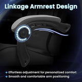 N-GEN GAMING Video Gaming Chair with Footrest Lumbar Support for Home Office (Grey)