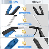 Grabber Reacher Tool for Seniors, 2 Pack Easy Grip 32" Long Handle Foldable Reacher Grabbers with Easy Grip & Magnetic Tip, Reaching Assist Pickup Tool for Trash, Ideal for Elderly & Disabled