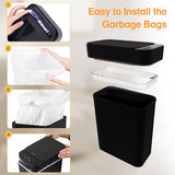 LJIACLEA Black Bathroom Trash Can 2.6 Gallon Motion Sensor Trash Cans Automatic Touchless Garbage Bin