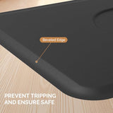mefeir 4’x 5’x 5/8'' Thick Salon Mat for Hair Stylist, Barber Floor Mats with Round Base