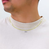 Nuragold 14K Real Yellow Gold Herringbone Chain Flexible Necklace