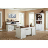 Martin Furniture Durham Double Pedestal Executive Desk, White