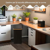 Eco-Friendly Kitchen Trash Cans | Reusable Integrated Bags for Garage, Office