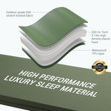Elegear CumbreX™ Self Inflating Sleeping Pad, 3.15" Ultra-Thick Memory Foam Camping Pad with Pillow Fast Inflating in 20s Insulated Camping Mattress Pad 4-Season Camp Sleeping Mat for Camp/Travel/Tent