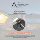 KingCamp Ultralight Camping Cot, Portable Folding Tent Camping Cot, 265 Lbs Heavy Duty Sleeping Cot with Pillow for Adults Outdoor Backpacking Travel Hiking, Orange