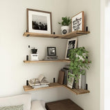 WOPITUES Wood Floating Shelves Set of 6, Shelves for Wall Decor, Farmhouse Shelf for Bedroom