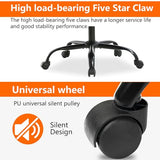 High Back PU Leather Gaming Chair with Headrest & Lumbar Support, Height Adjustable Wide Seat Gamer Chair