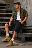 Heyfanee Mens Cargo Jean Shorts Relaxed Fit Y2K Black Jorts Men Baggy 90s Loose Fit Denim Shorts Men Long 32