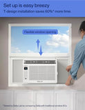 DELLA 6000 BTU Energy Saving Window Air Conditioner, Cools Up to 250 Sq. Ft, Work with Alexa, GEO Location, AC Unit with WIFI Smart Controls, Remote, Dehumidifier, Fan, Reusable Filter, Easy Install
