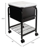 Advantus Hanging Rolling File Cart with Clear Lid