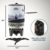 HikeCrew Portable Gas Powered Stove top & Cooking System, Compact Camping Cooktop with 1L Pot, Silicone Lid, Folding Handle & Carry Bag, Perfect for Camping, Hiking, Backpacking, Survival & Emergenc