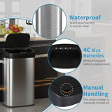 BestOffice 22 Gallons Automatic Sensor Large Kitchen Trash Can with Stainless Steel