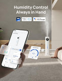 DREO HM735S 11L Smart Humidifier Large Room 700 ft², 100H Cool Mist Air Humidifiers for Bedroom, Top-Fill, Clean Tank Technology, 26dB, Auto Mode, Aroma Box, RGB, Remote & APP Control, Baby, Blue
