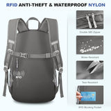 Seektop Lightweight Packable Hiking Backpack Waterproof Expandable 20L-28L for Women Men, RFID Day Pack for Travel & Camping