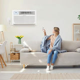 Keystone 8,000 BTU Wall Mounted Air Conditioner and Dehumidifier, 115V, Wall Unit for Bedroom, Bathroom, Small-Medium Sized Rooms up to 350 Sq.Ft., Quiet, High Efficiency Wall Mounted AC Unit, White