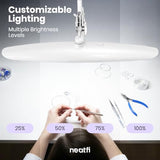 Lumens 24W LED Desk Lamp – Shadow-Free Task Lighting | 4-Level Dimming | Home Office & Crafts Use