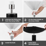 EOEYYOYB Ceramic Table Lamps for Bedroom, Adjustable Shade Lamps for Night Stands, Modern Cylindrical Nightstand Table Lamps, Black
