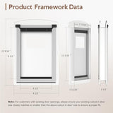 [MAVRICTECH] Cat Door for Door - Cat Door for Exterior & Interior Doors, Steel Frame, Magnetic Double Flaps, 2 Sliding Locks, Weather-Resistant, Fits Cats Up to 15LBS, White