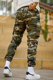 GINGTTO Mens Camo Pants Cargo Slim Fit Stretch Camouflage Pants for Men Skinny Elastic Waist Heavy Weight 30