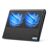 Laptop Cooling Pad - 12"-15.6" Laptops Cooler, Powerful Cooler and Ultra Quiet for Gaming Laptops Pad, 2 Wind Speed Adjustable
