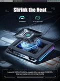 Laptop Cooler Stand with Powerful 4.72 Inch External Turbo Cooling Fan, Fast Cooling Computer 13-17.3in, Button Control, 3 Adjustable Stand