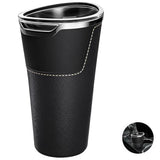 yeeplant Car Trash Can, Double Layer Vehicle Organizer with Nappa Leather