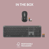 Logitech MK955 Signature Slim Wireless Keyboard and Mouse Combo, for Larger Hands, Quiet Typing and Clicking