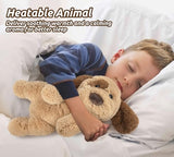 Dog Stuffed Animals, Microwavable Stuffed Animal Adorable Fluffy Puppy Plush for Warmth Comfort, Heatable Coolable Lavender Scent Dog Plush Toy, Cute Soft Puppy Plushies for Kids Boys Girls Adult Gift