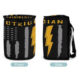 generic Electrician Usa Flag America Electrician Car Trash Can