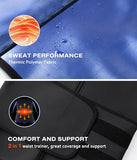 Junlan Sauna Suit for Men 2 in 1 Waist Trainer Sauna Shirt for Men Sweat Band for Stomach(Blue,Small)