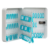 Key Cabinet Lock Box for 93 Keys, Wall Mounted White Security Storage Box