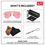 Ray-Ban x Dolce Gabbana Edition RB3138M SHOOTER Aviator Sunglass with Kit