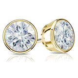 1 to 7 Carat Moissanite Round Stud Earrings