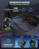 kejector Battery Powered Fan - 24000mAh 3-in-1 Portable Camping Fan Rechargeable with LED Lights, USB C, Auto Oscillating Portable Fan for Tents, Travel, BBQ, Fishing, Home, Office, Camper Essentials