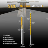 ATIVITOL 5-40 UNC Tap and #38 Drill Bit Set, M2 HSS Threading Drill and Tap Set, Combination of Drill and Tap Kit for Stainless Steel and Metal
