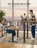 Marsail 63×55 in Electric Corner L-Shaped Standing Desk with 4-in 1 Electical Outlet