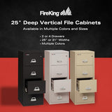 FireKing Fireproof Vertical File Cabinet (4 Letter Sized Drawers