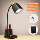 GONDSILY LED Desk Lamp with USB Charging Port Touch Control 3 Color Modes, Stepless Dimming,Eye-Caring LED Table Lamp, 5V, 2.4A