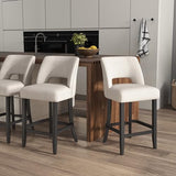 VKNOW Bar Stools Set of 4, 26" Upholstered Counter Height Bar Stools