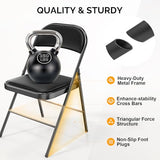 Bonnlo Folding Chair with Comfortable Padded Cushion and Back