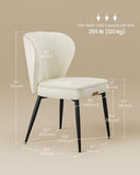 VASAGLE Dining Chairs Set of 6, Upholstered Kitchen Chairs