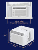 DELLA Window Air Conditioner, 5000 BTU Cools Up To 150 Sq. Ft, Reusable Filter, Easy Install Kit, Energy Saving AC Unit with Easy to Use Mechanical Control, Efficient Cooling For Smaller Areas