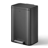Madison Matte Black Stainless Steel 13.2 Gal/50L Kitchen Step Trash Can or Recycling Bin