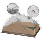 Bessport Camping Tent for 3 Person, Lightweight Backpacking Tent Waterproof Windproof Two Doors Easy Setup Double Layer Outdoor Tents for 3 to 4 Seasons, Suitable for Outdoor,Hiking,Camping