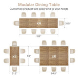 Tribesigns Square Commercial Dining Table Set of 4, 31.5" Heavy Duty Dinner Table with Metal Base, Wooden Kitchen Table