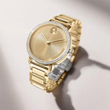 Swiss Quartz Movement, 3 ATM Water Resistant Luxury Timepiece - Gift for Her - 34mm